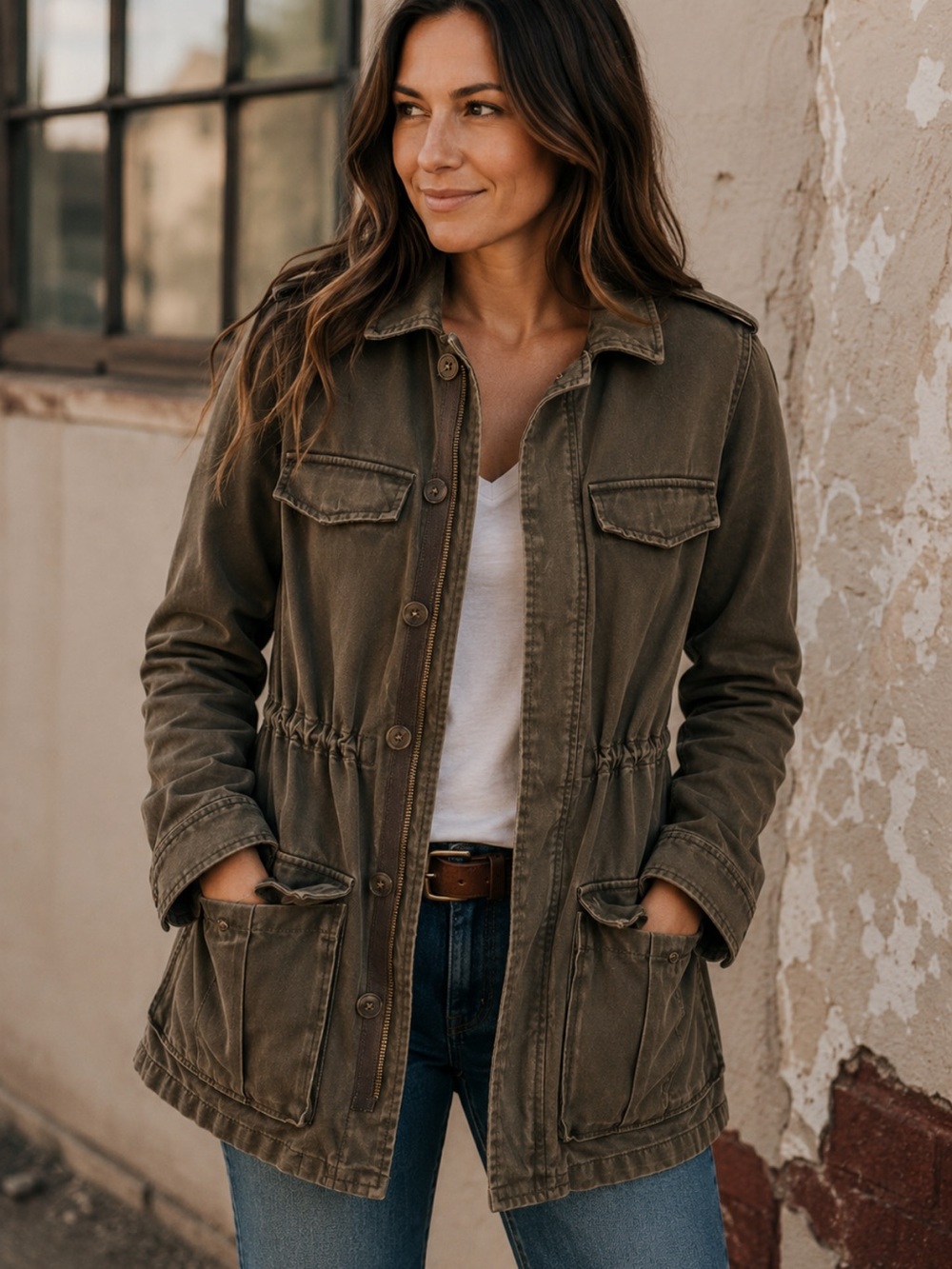 ARTIZIA TALULA Military Trooper Jacket Green Size